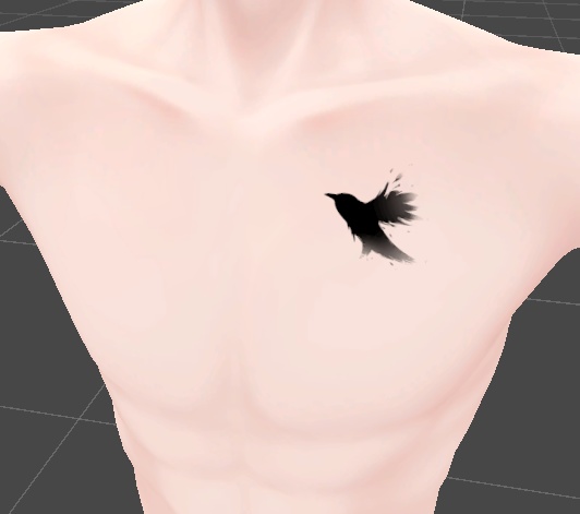 カラスのタトゥー ワンポイント - Yatagarasu- VRC想定