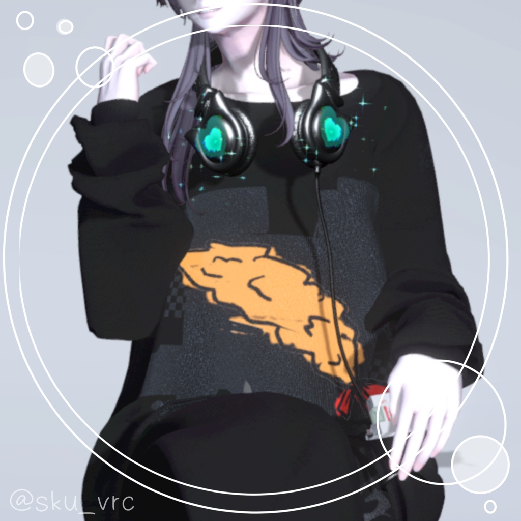 衝動のまま描いた線 タトゥー ワンポイント セット VRC想定