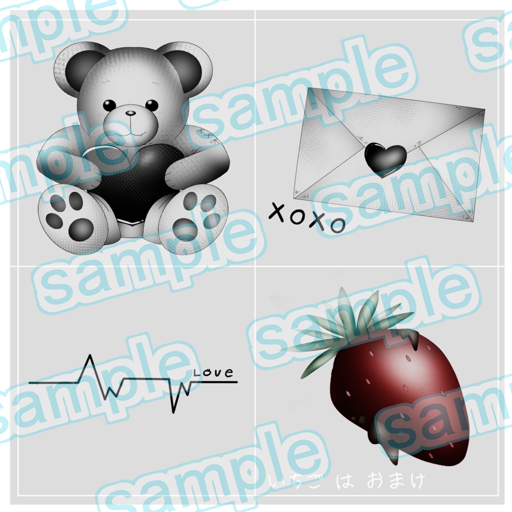 【sale + 無料配布 】Sweet Poison -歪んだ愛を閉じ込めた- ワンポイント タトゥー セット VRC想定