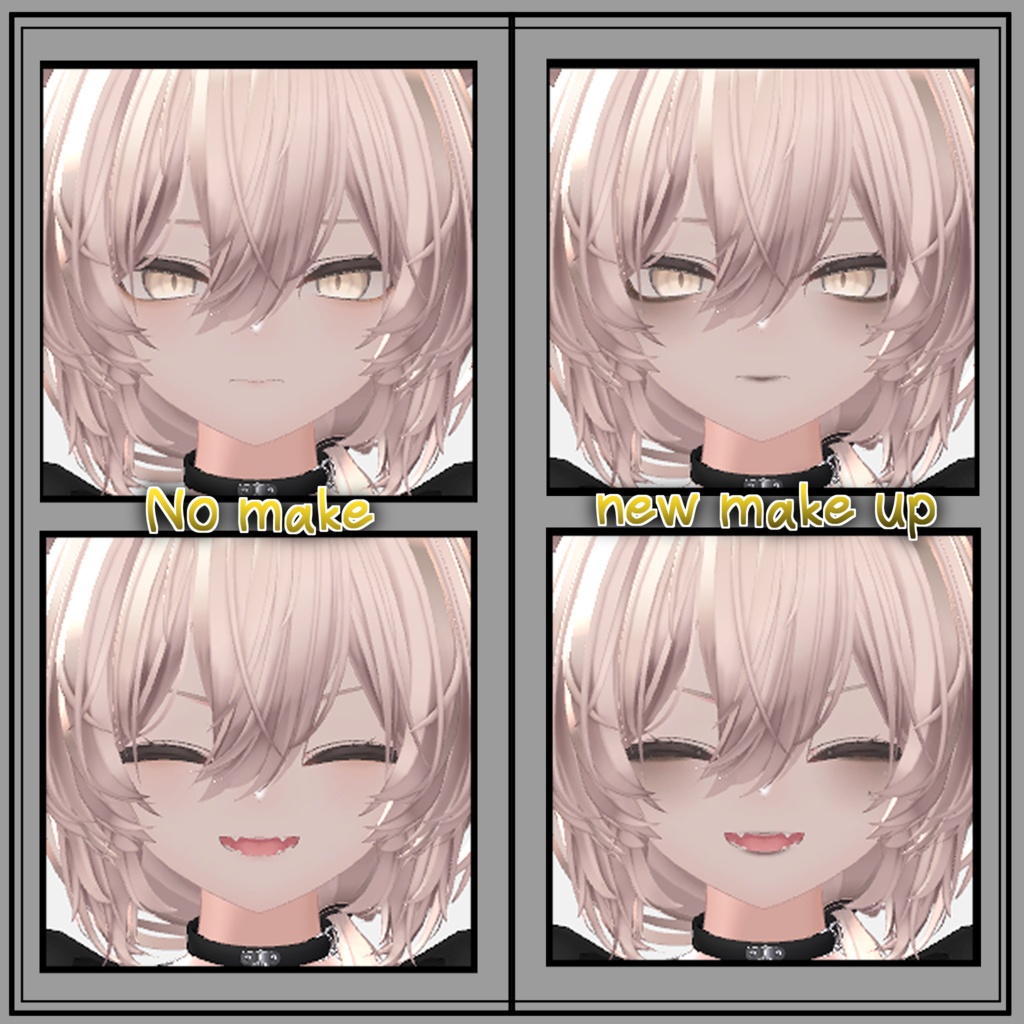 【泣夜対応】【真央対応】優しく見せるためのメイクじゃない make up 1 メイクテクスチャ VRC想定