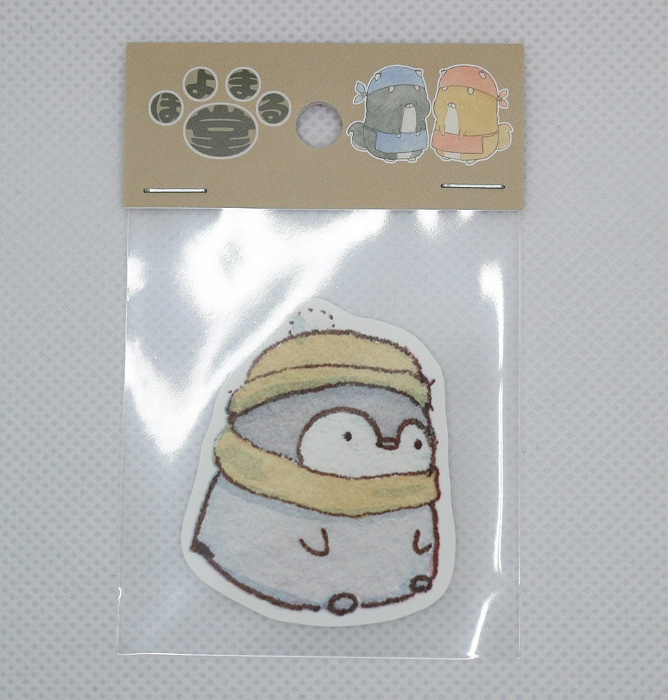 ステッカー078　冬服ペンギン
