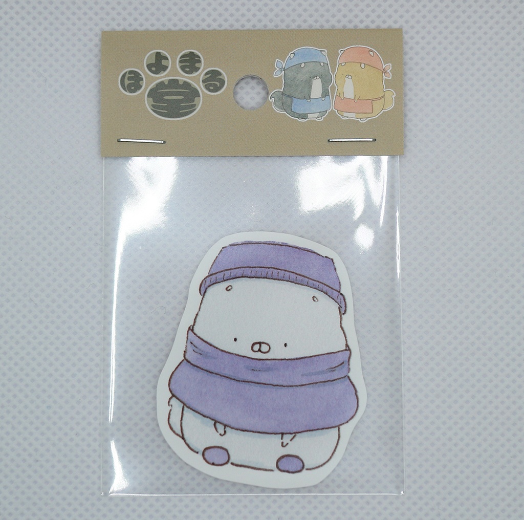 ステッカー086　冬服しろまる