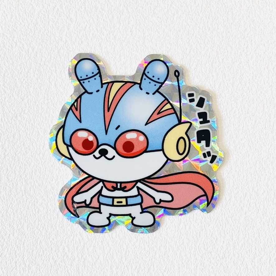 ひねくれうさぎダイカットステッカー(ホログラム)