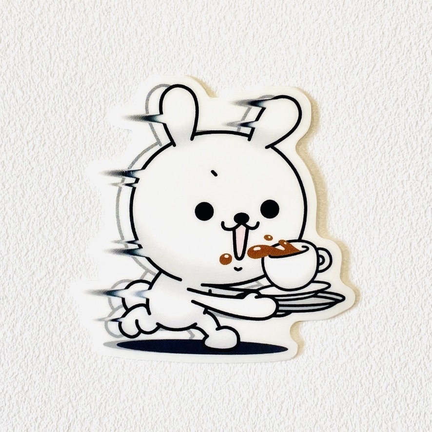 ひねくれうさぎダイカットステッカー1〜5