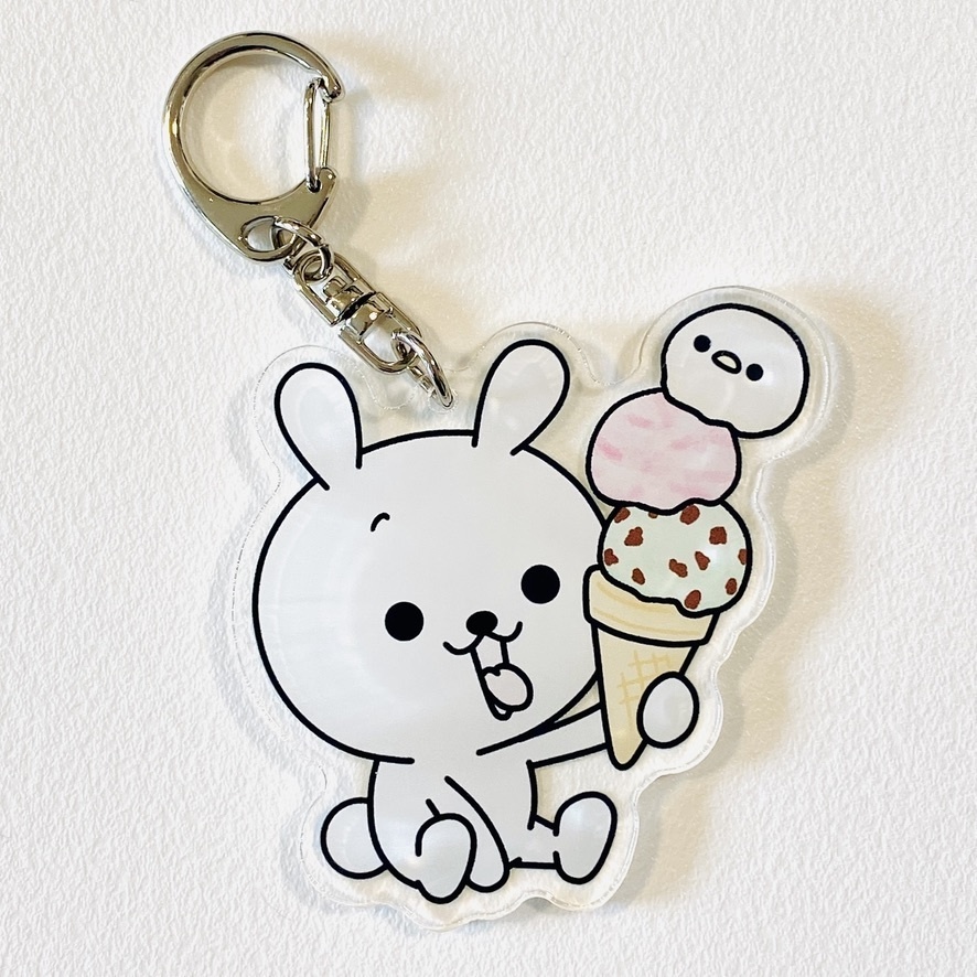ひねくれうさぎアクリルキーホルダー(全6種)