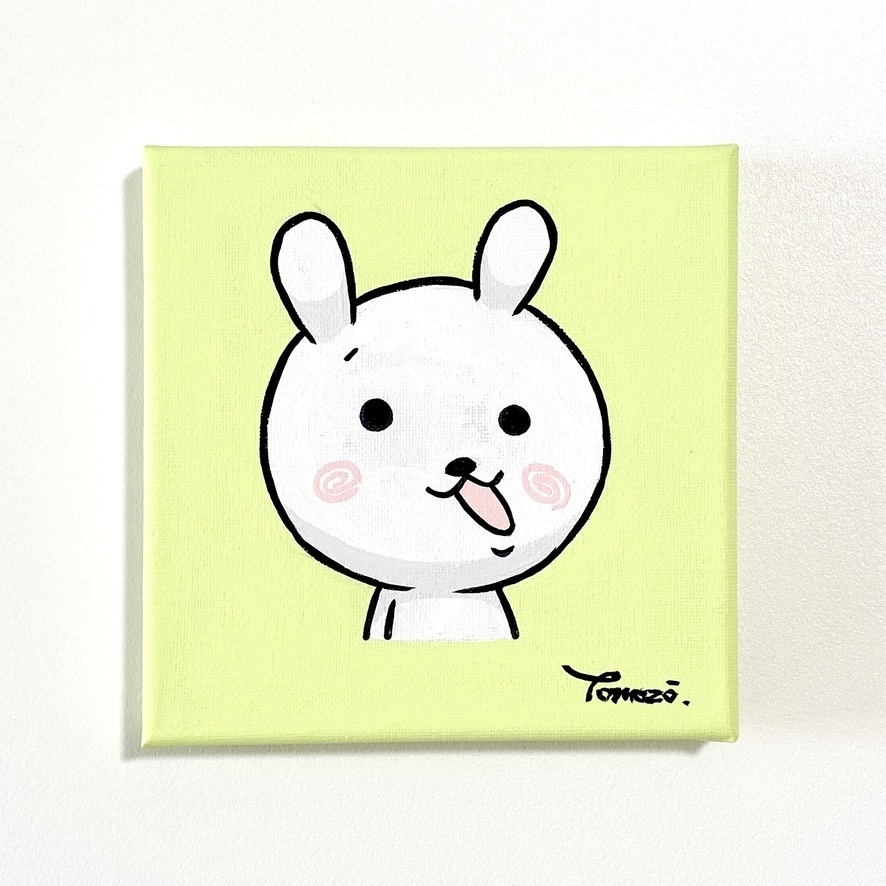 ひねくれうさぎキャンバス原画【小】「すん！！」