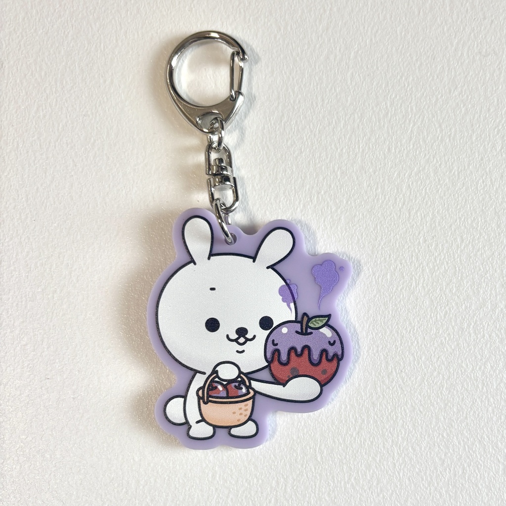 ひねくれうさぎ不透明カラーアクリルキーホルダー