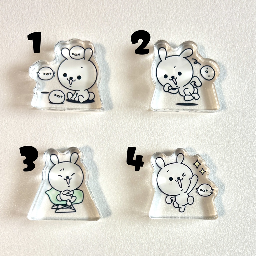 ひねくれうさぎ自立アクリルスタンド