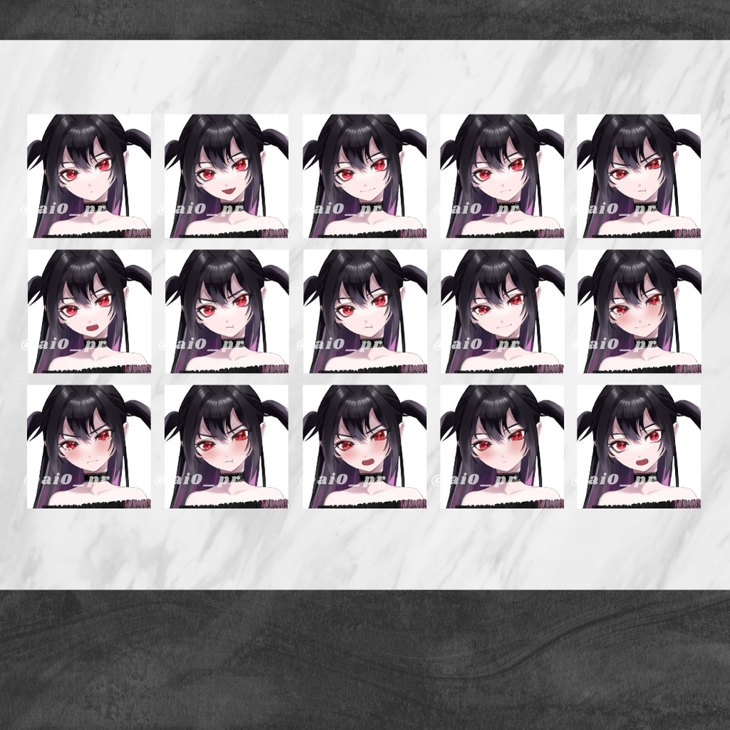 【立ち絵】少女_ツインテ_パンク_萌え袖_赤目