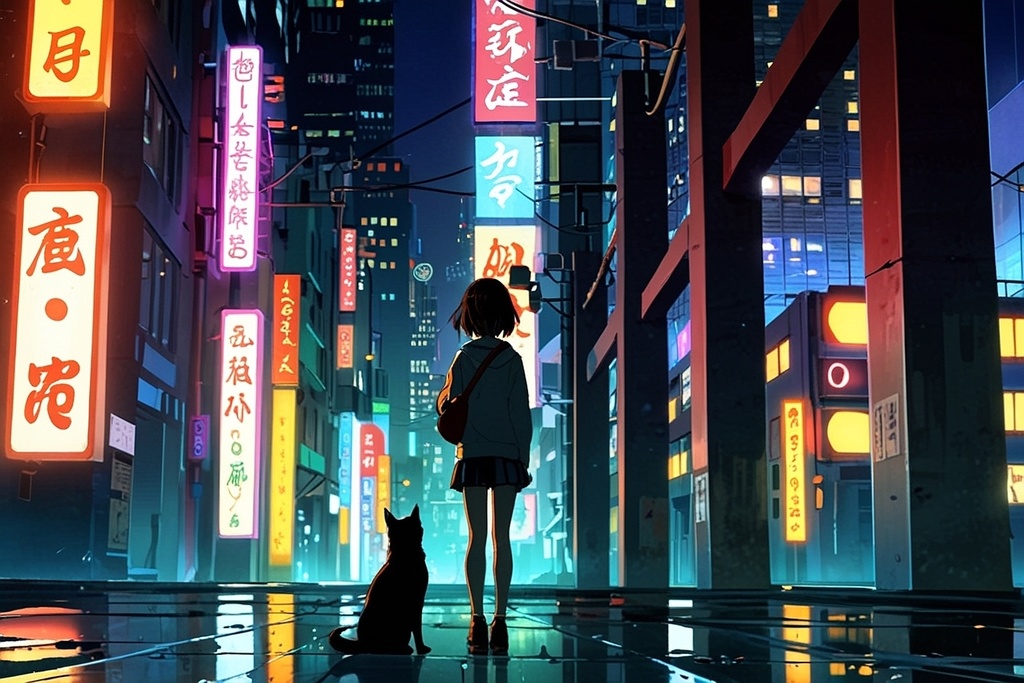 「ネオンに照らされて」フリーBGM