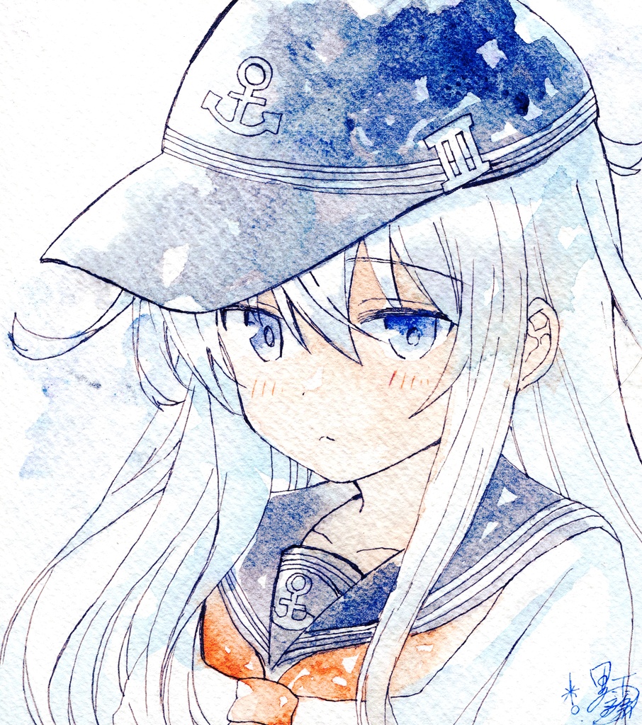 艦これイラスト色紙　響