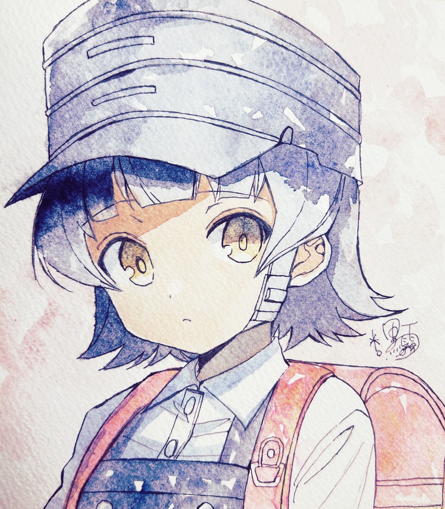 艦これイラスト色紙 霰