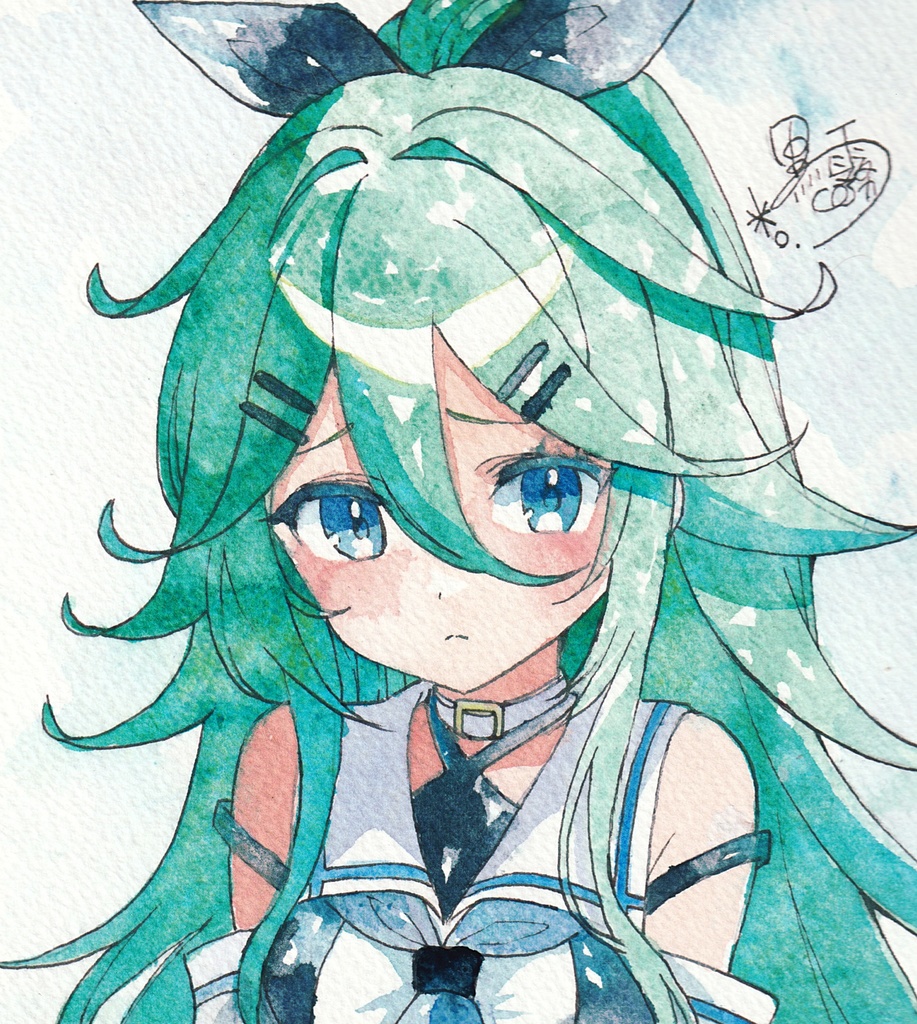 艦これイラスト色紙 山風