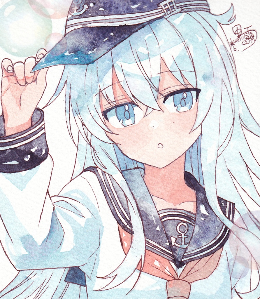 艦これイラスト色紙　響