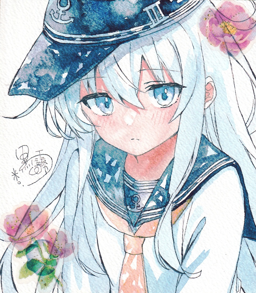 艦これイラスト色紙 響