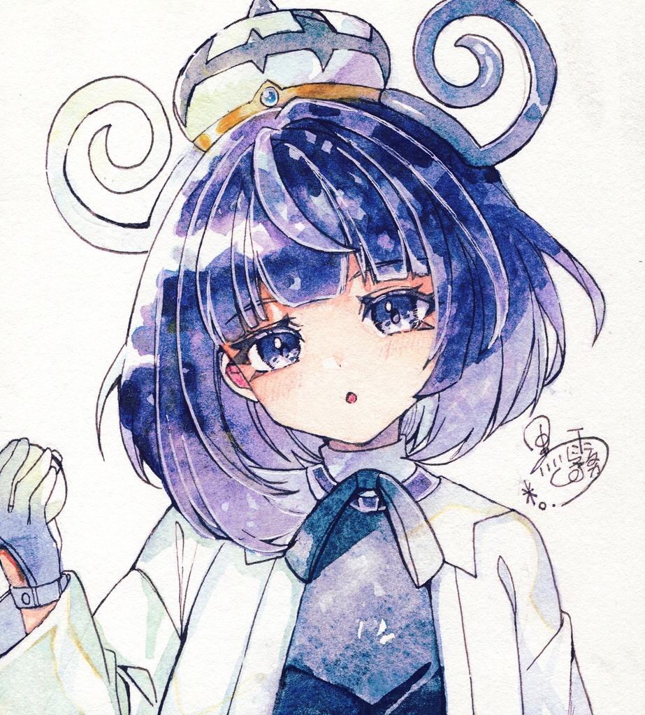 イラスト色紙 ムク