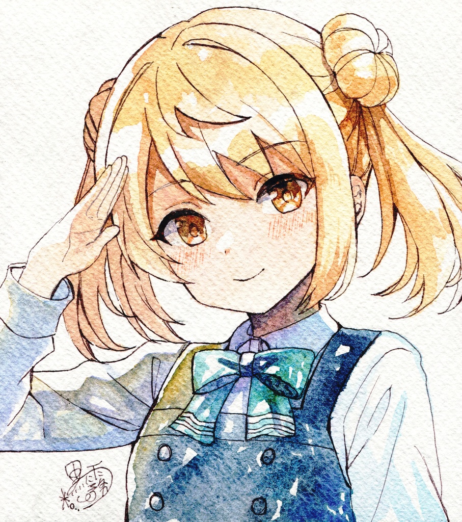 艦これイラスト色紙 満潮