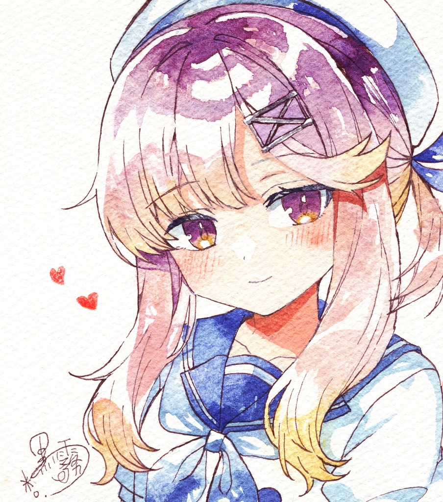 艦これイラスト色紙 対馬