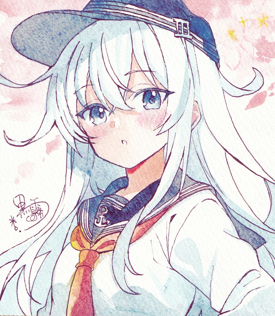 艦これイラスト色紙 響