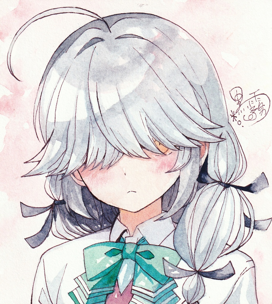 艦これイラスト色紙 浜波