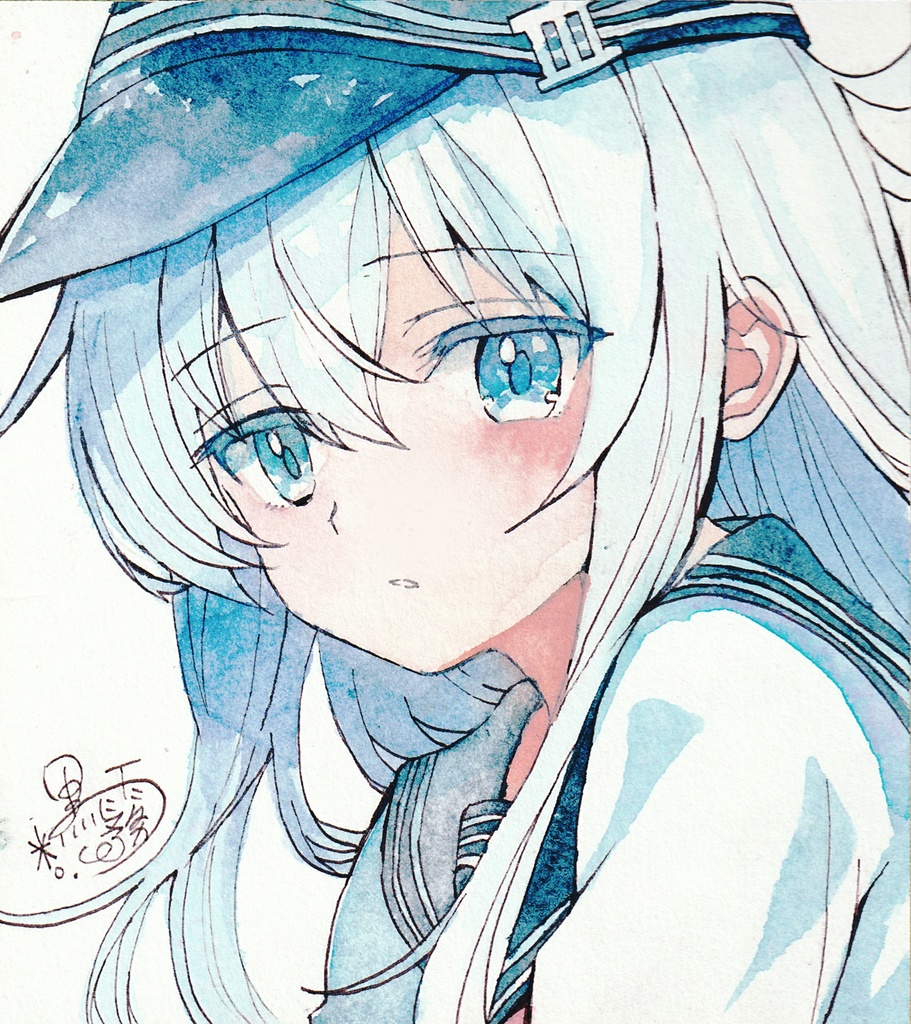 艦これイラスト色紙 響