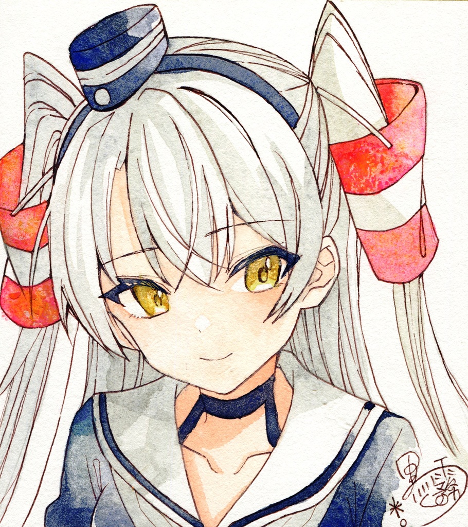 艦これイラスト色紙 天津風