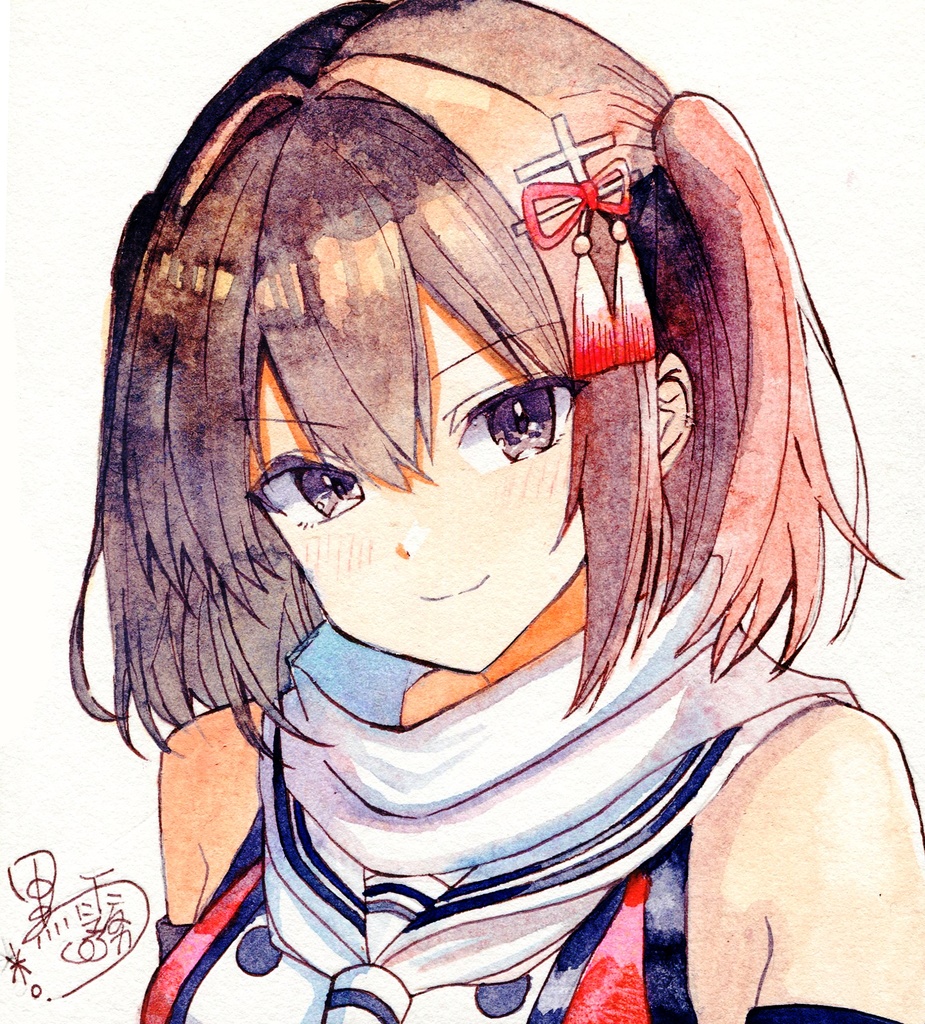 艦これイラスト色紙 川内