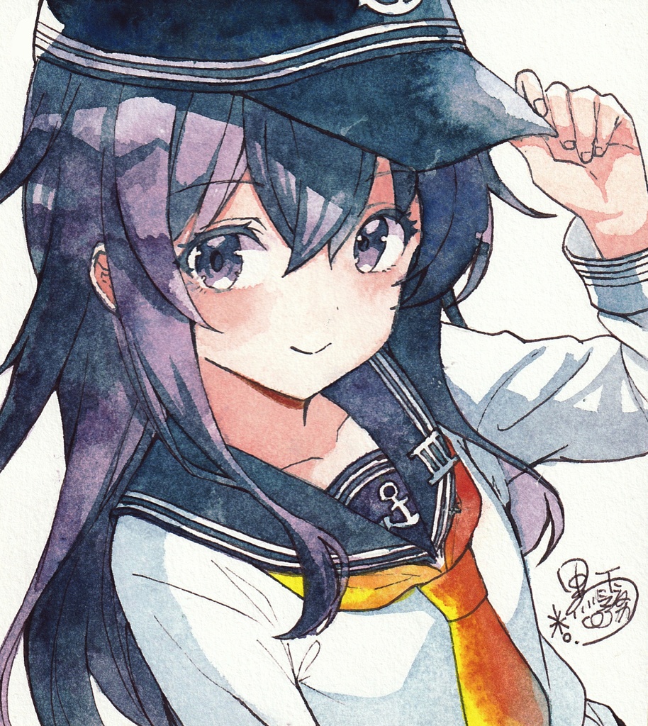 艦これイラスト色紙 暁