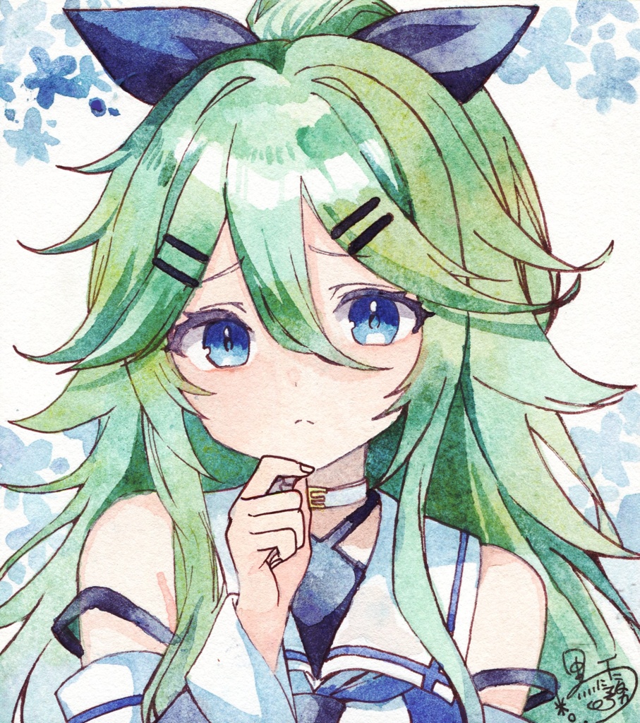 艦これイラスト色紙 山風