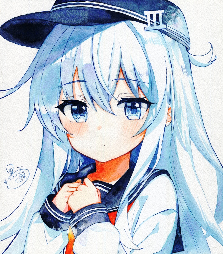 艦これイラスト色紙 響