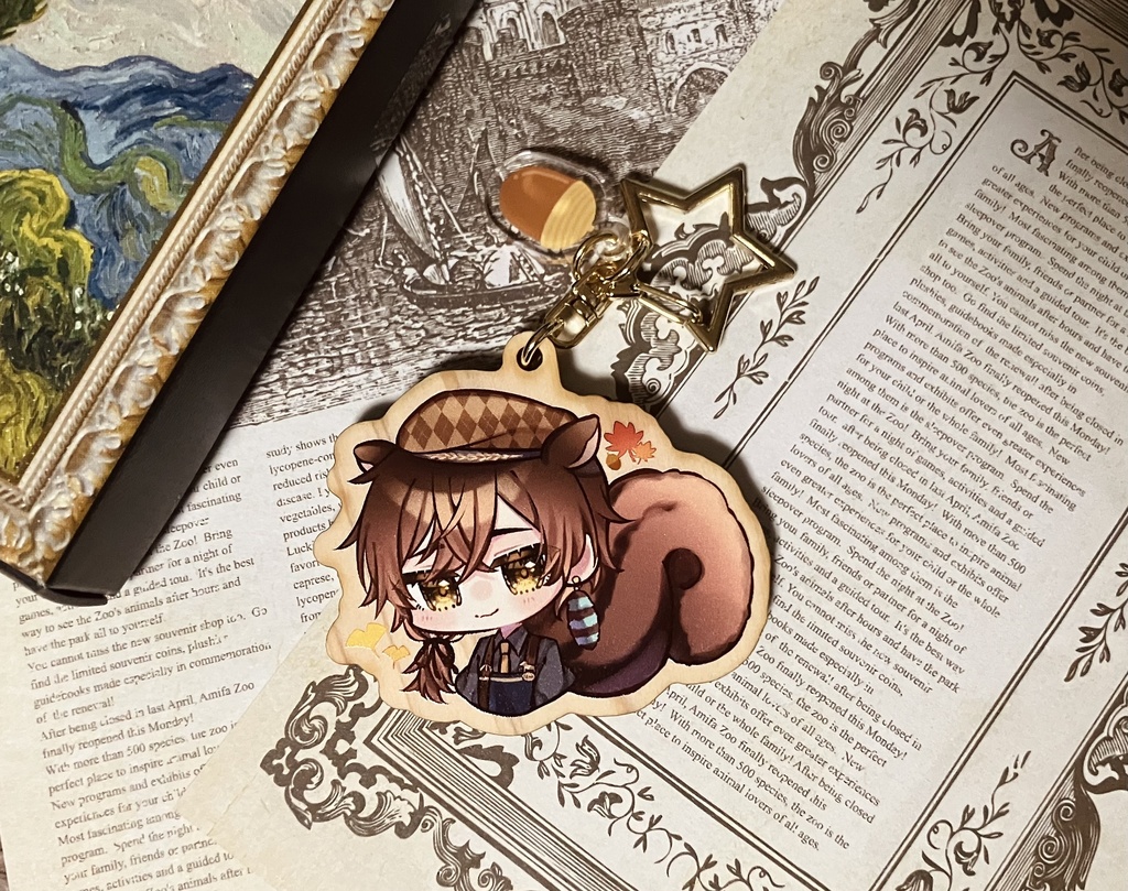 【匿名配送】リスニキウッドキーホルダー