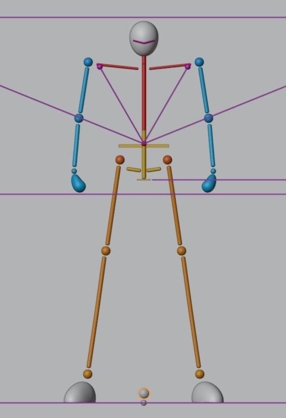 01キャラクターロボ用ホネホネデータ（Blender)