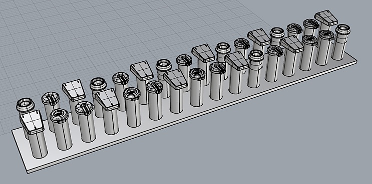 3mm穴埋め用ディテールパーツ4種②、3Dプリント用stlデータ