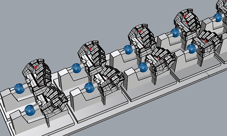 ロボットハンド握りこぶし検討用、3Dプリント用stlデータ