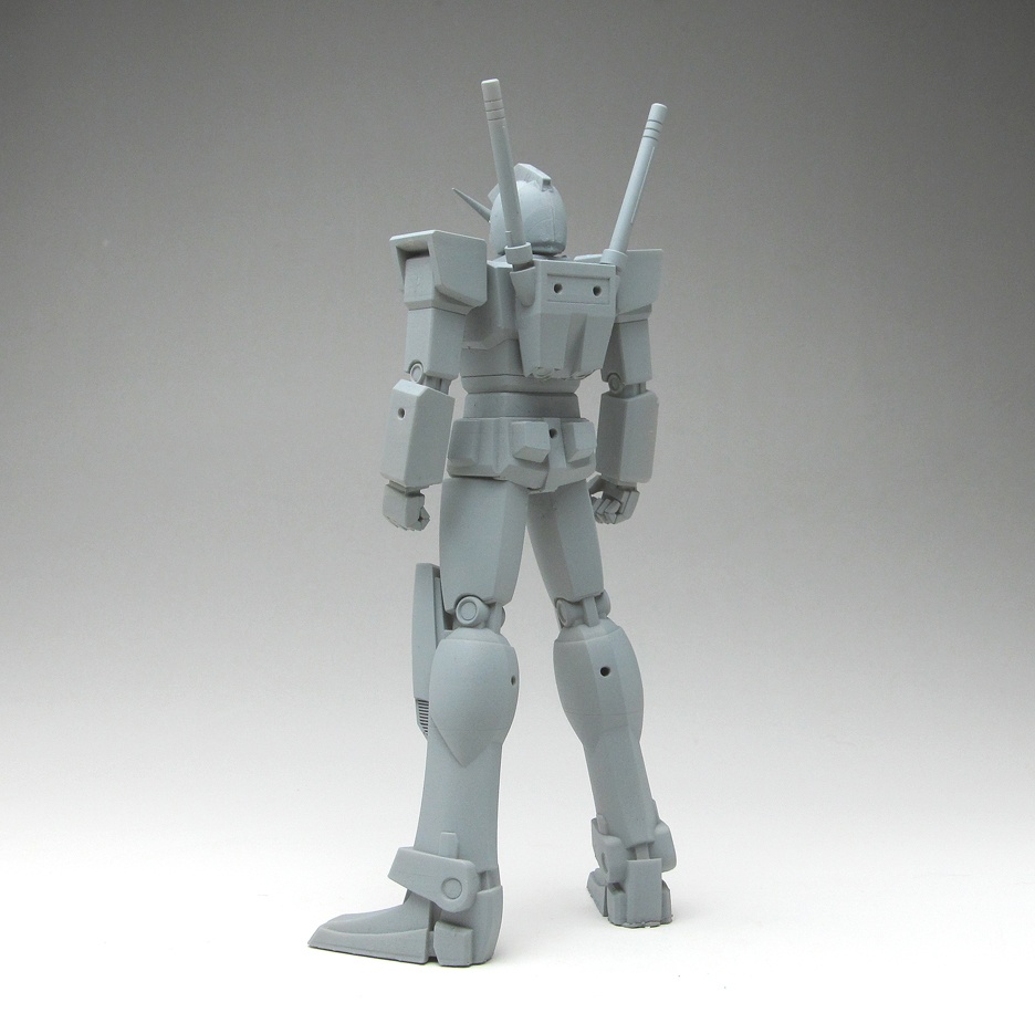 ファーストガンダム像Ver1.2b2(胴短タイプ)、頭長150mmモデル、3Dプリント用stlデータ(取付穴あり版)