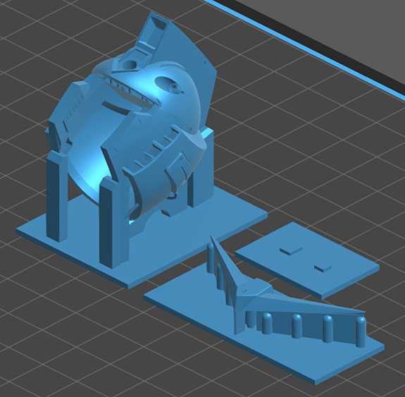 ファーストガンダム、頭長235mmモデルのバストアップモデル、塗装分割版