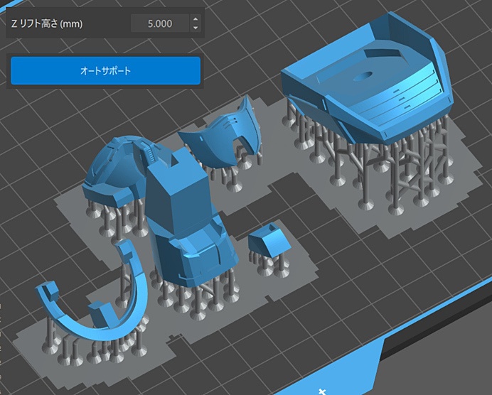 ファーストガンダム、頭長235mmモデルのさらに1.4倍のヘッドアップモデル、塗装分割版