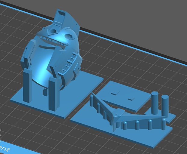 ファーストガンダム、頭長235mmモデルのさらに1.4倍のヘッドアップモデル、塗装分割版