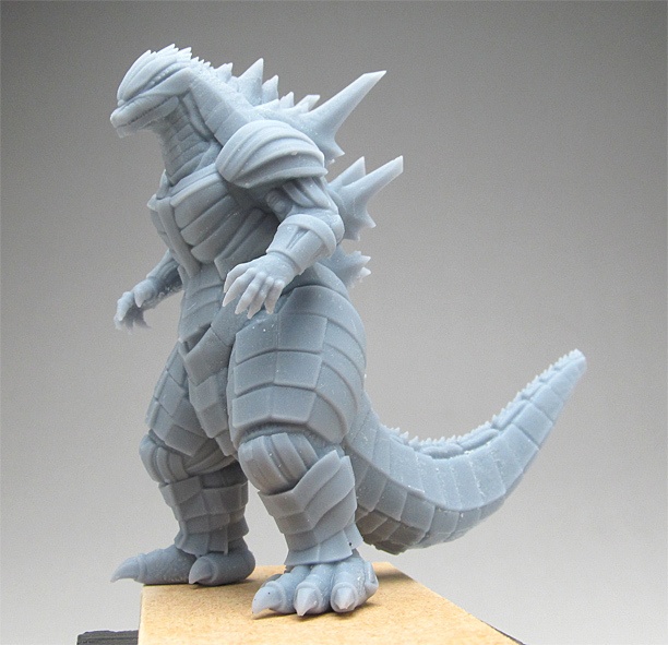 オリジナルゴジラA(フルアーマー) 頭身80ミリ、3Dプリント用stlデータ(AI活用)