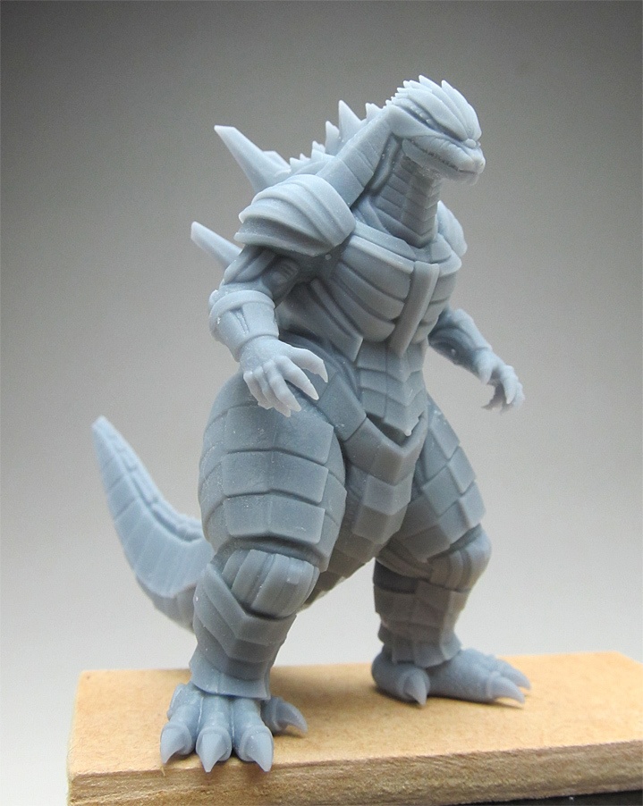 オリジナルゴジラA(フルアーマー) 頭身80ミリ、3Dプリント用stlデータ（AI活用）