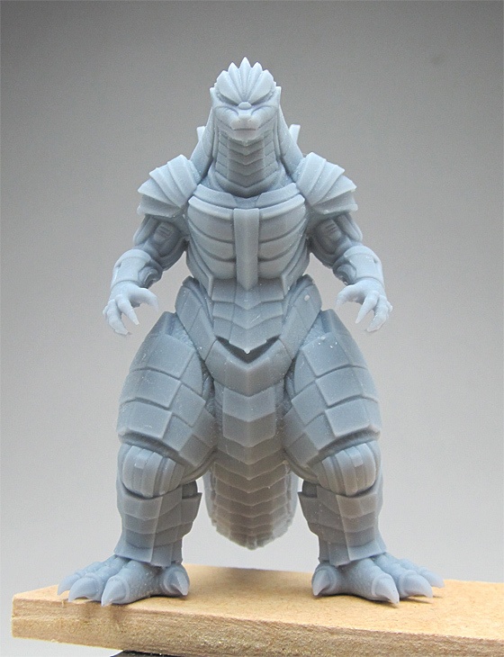 オリジナルゴジラA(フルアーマー) 頭身80ミリ、3Dプリント用stlデータ(AI活用)