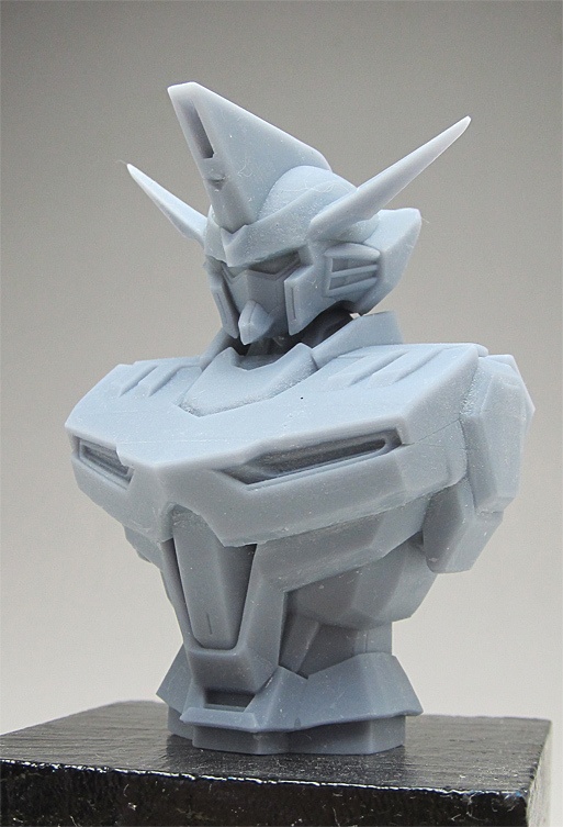 オリジナルモビルスーツバストアップ像A、70ミリモデル、3Dプリント用stlデータ(AI活用)