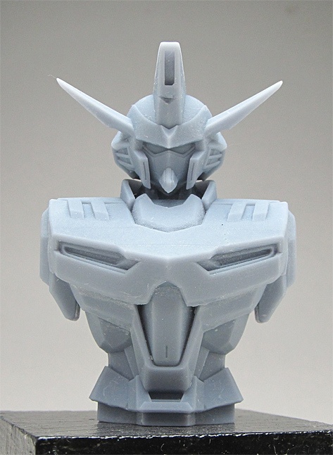 オリジナルモビルスーツバストアップ像A、70ミリモデル、3Dプリント用stlデータ(AI活用)