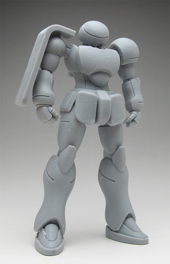 オリジナルモビルスーツ“ザック” 頭身150ミリ 頭長150ミリ、3Dプリント用stlデータ(AI活用)