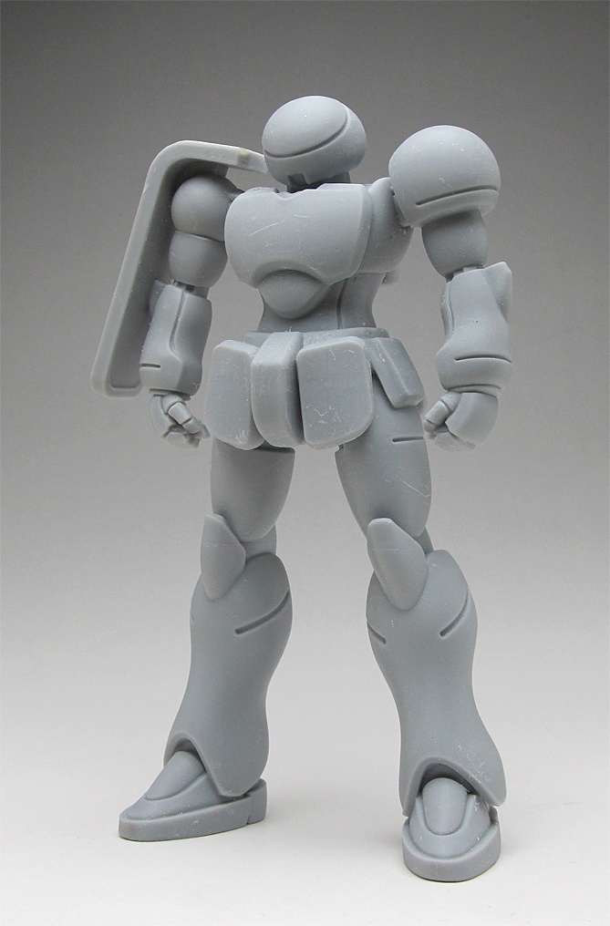 オリジナルモビルスーツ“ザック” 頭身150ミリ 頭長150ミリ、3Dプリント用stlデータ（AI活用）