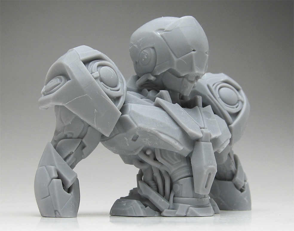 オリジナルロボバストアップ像C、70ミリモデル、3Dプリント用stlデータ、(AI活用)