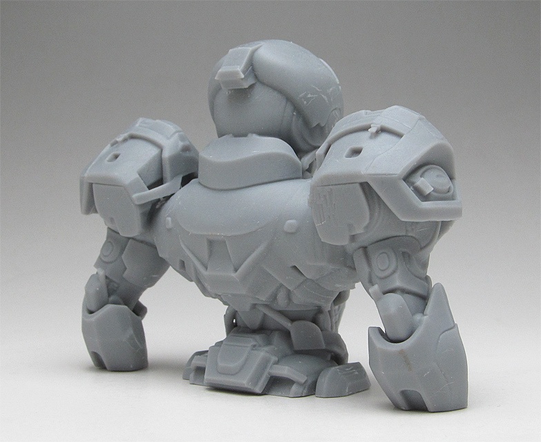 オリジナルロボバストアップ像C、70ミリモデル、3Dプリント用stlデータ、(AI活用)