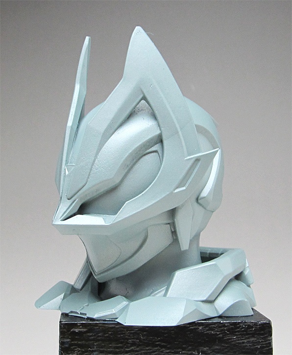 仮面ライダーギーツナインヘッドアップ像A 頭長70ミリ、3Dプリント用stlデータ(AI活用)