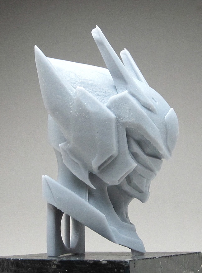 オリジナルロボヘッドアップ像A 頭長70ミリ、3Dプリント用stlデータ(AI活用)