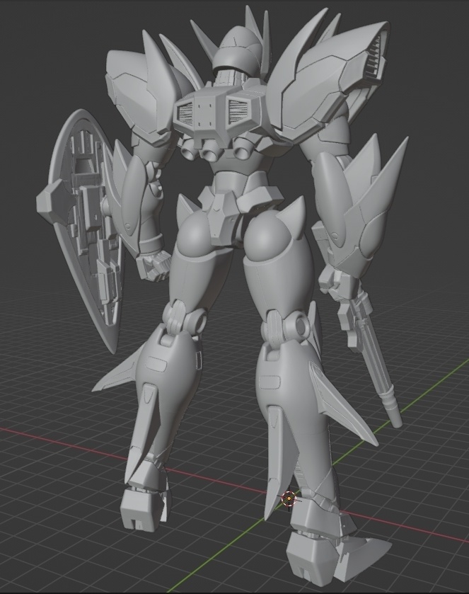 オリジナルロボ像F 頭長150ミリ、3Dプリント用stlデータ(AI活用)*プリント未確認データ*